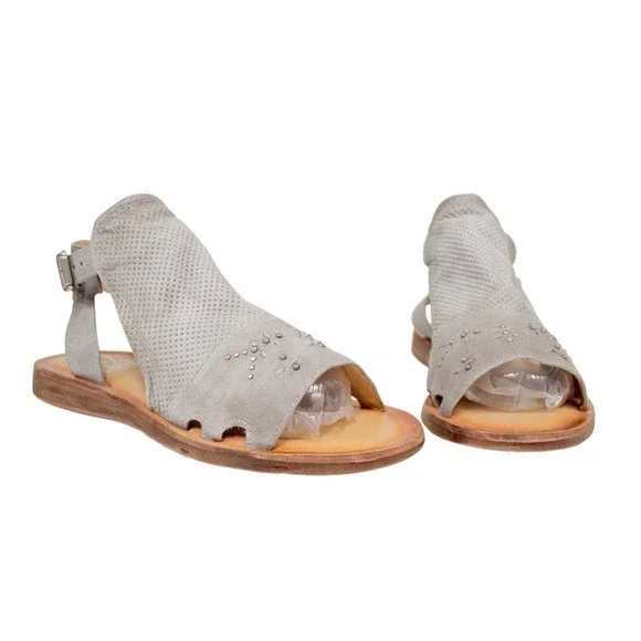 Miz Mooz - Leather Ankle-Strap Sandals - Fifi - Glacier Gray - 40 EU / 9-9.5 US - Picture 3 of 10